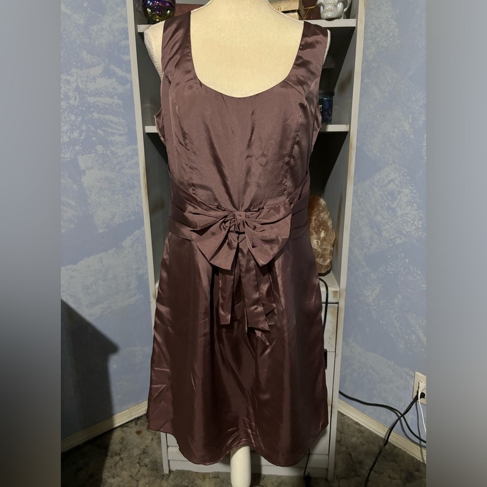 ⭐️Host Pick⭐️Mexx brown midi dress bow NWT - Picture 2 of 10